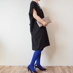 Square KIMONO Dress -LittleBlack Dress using Vintage Kimono 第9張的照片