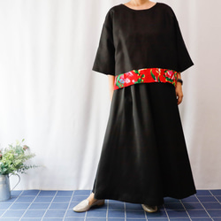 KIMONO TOP -Over sized top with CHINESE textile 第6張的照片