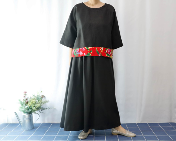 KIMONO TOP -Over sized top with CHINESE textile 第8張的照片