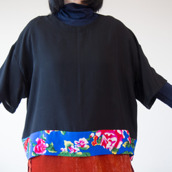 KIMONO TOP -Over sized top with CHINESE textile 第7張的照片