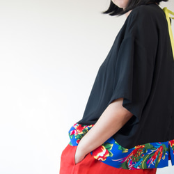 KIMONO TOP -Over sized top with CHINESE textile 第8張的照片