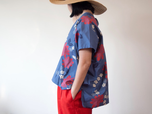 OKINAWA TOP  -upcycled from unused summer KIMONO 第3張的照片