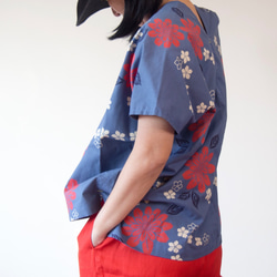 OKINAWA TOP  -upcycled from unused summer KIMONO 第7張的照片