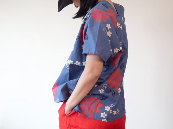 OKINAWA TOP  -upcycled from unused summer KIMONO 第7張的照片