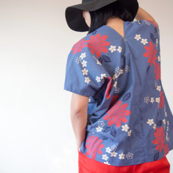 OKINAWA TOP  -upcycled from unused summer KIMONO 第9張的照片