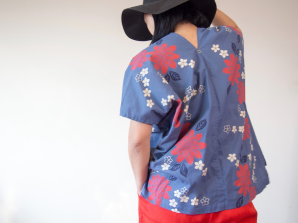 OKINAWA TOP  -upcycled from unused summer KIMONO 第9張的照片