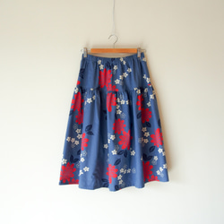 OKINAWA SKIRT MIDI  -upcycled from unused summer KIMONO 第9張的照片