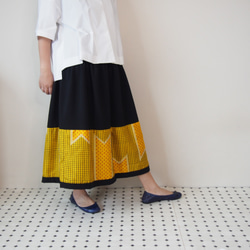 Kimono HAREGI Skirt Long -Using Vintage Kimono Fabrics 第6張的照片