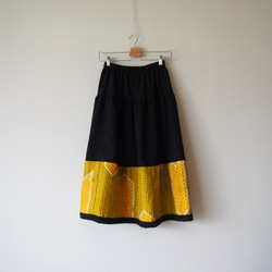 Kimono HAREGI Skirt Long -Using Vintage Kimono Fabrics 第10張的照片