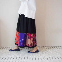 Kimono HAREGI Skirt Long -Using Vintage Kimono Fabrics 第6張的照片