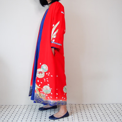 KIMONO Long Jacket -upcycled from Vintage Kimono 第2張的照片