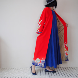 KIMONO Long Jacket -upcycled from Vintage Kimono 第4張的照片