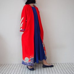 KIMONO Long Jacket -upcycled from Vintage Kimono 第8張的照片