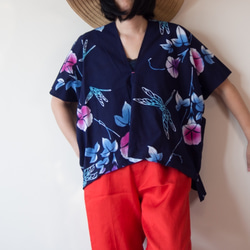 OKINAWA TOP  -upcycled from unused summer KIMONO 第8張的照片