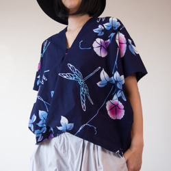 OKINAWA TOP  -upcycled from unused summer KIMONO 第9張的照片