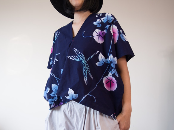 OKINAWA TOP  -upcycled from unused summer KIMONO 第9張的照片