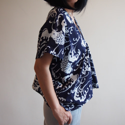 OKINAWA TOP  -upcycled from unused summer KIMONO 第2張的照片