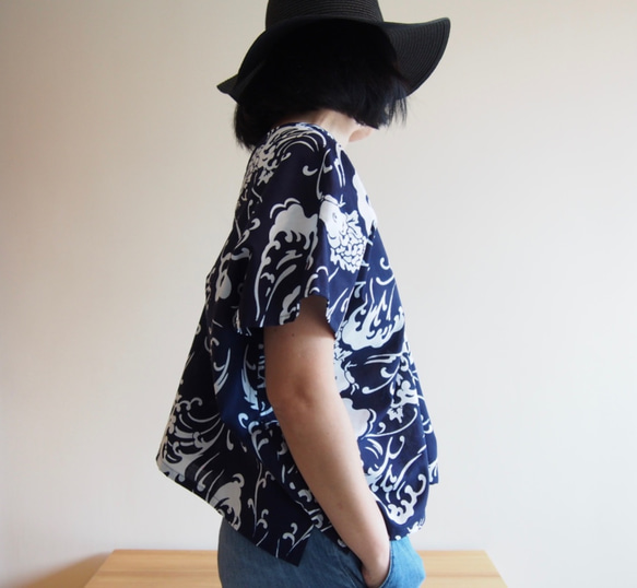 OKINAWA TOP  -upcycled from unused summer KIMONO 第8張的照片