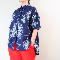 YUKATA Aloha Shirt  -upcycled from unused summer KIMONO 第1張的照片