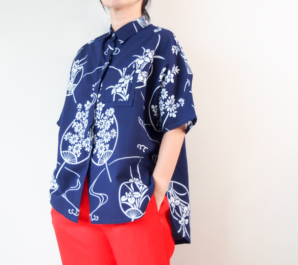 YUKATA Aloha Shirt  -upcycled from unused summer KIMONO 第1張的照片