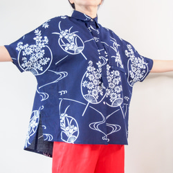 YUKATA Aloha Shirt  -upcycled from unused summer KIMONO 第3張的照片