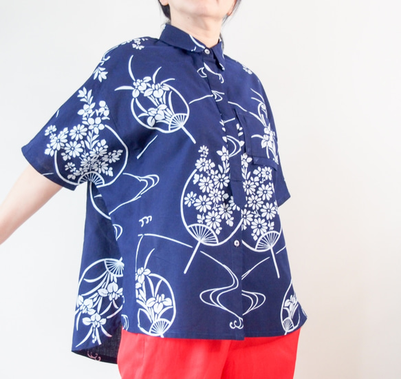 YUKATA Aloha Shirt  -upcycled from unused summer KIMONO 第6張的照片