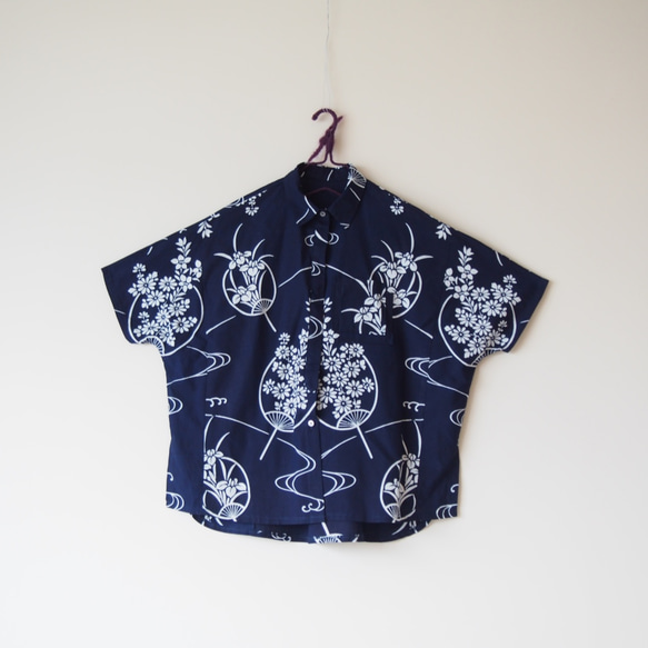YUKATA Aloha Shirt  -upcycled from unused summer KIMONO 第8張的照片