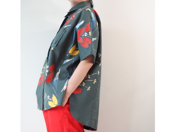 YUKATA Aloha Shirt  -upcycled from unused summer KIMONO 第1張的照片