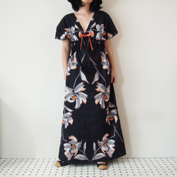 OKINAWA DRESS -Midi dress using YUKATA(Summer KIMONO) fabric 第1張的照片