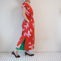 AODAI DRESS -MAXI dress using YUKATA(Summer KIMONO) fabric 第1張的照片