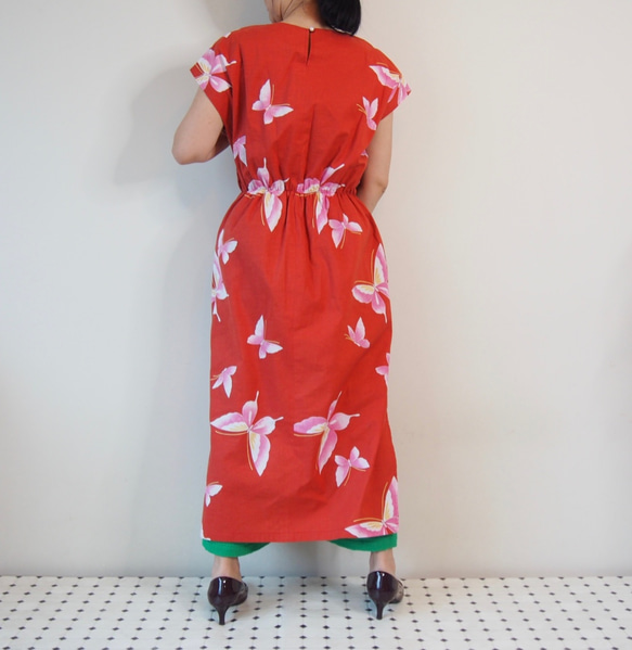 AODAI DRESS -MAXI dress using YUKATA(Summer KIMONO) fabric 第5張的照片