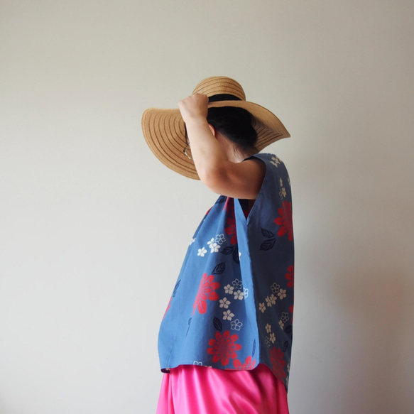 OKINAWA TOP  -upcycled from unused summer KIMONO 第6張的照片