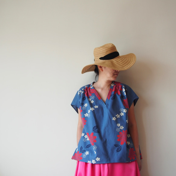 OKINAWA TOP  -upcycled from unused summer KIMONO 第3張的照片