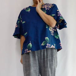 OKINAWA BLOUSE  -upcycled from unused summer KIMONO 第2張的照片