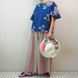 OKINAWA BLOUSE  -upcycled from unused summer KIMONO 第5張的照片