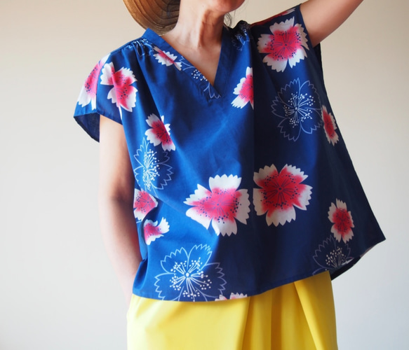 OKINAWA TOP  -upcycled from unused summer KIMONO 第3張的照片