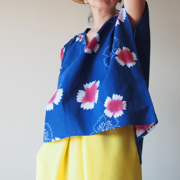 OKINAWA TOP  -upcycled from unused summer KIMONO 第6張的照片