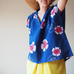 OKINAWA TOP  -upcycled from unused summer KIMONO 第7張的照片