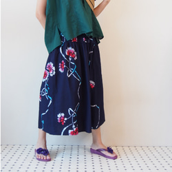 OKINAWA SKIRT LONG  -upcycled from unused summer KIMONO 第7張的照片