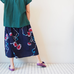 OKINAWA SKIRT LONG  -upcycled from unused summer KIMONO 第3張的照片