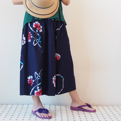 OKINAWA SKIRT LONG  -upcycled from unused summer KIMONO 第10張的照片