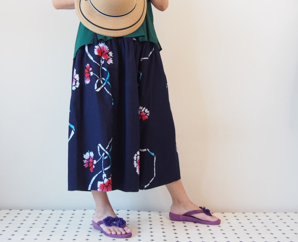 OKINAWA SKIRT LONG  -upcycled from unused summer KIMONO 第10張的照片