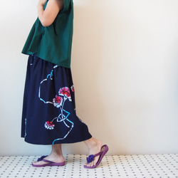 OKINAWA SKIRT LONG  -upcycled from unused summer KIMONO 第8張的照片