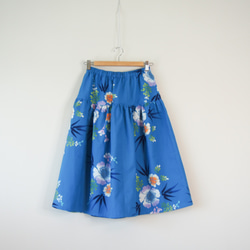 OKINAWA SKIRT MIDI  -upcycled from unused summer KIMONO 第5張的照片