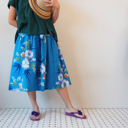 OKINAWA SKIRT MIDI  -upcycled from unused summer KIMONO 第9張的照片