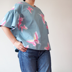 OKINAWA BLOUSE  -upcycled from unused summer KIMONO 第7張的照片