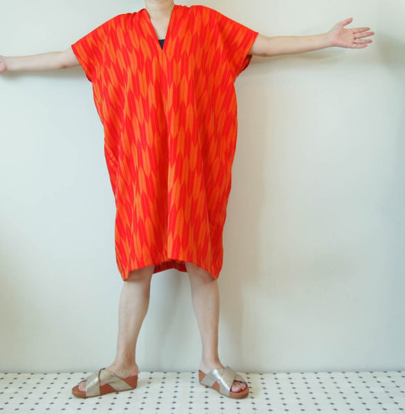 SoldSquare連衣裙 - 復古和服製成的方形連衣裙“免運費” 第6張的照片