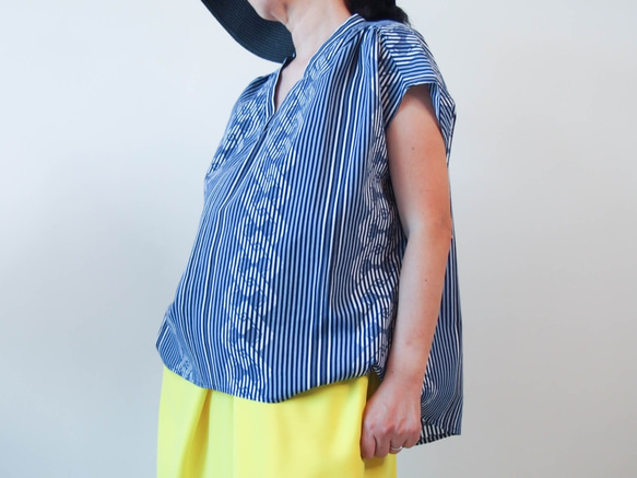 OKINAWA TOP  -upcycled from unused summer KIMONO 第1張的照片