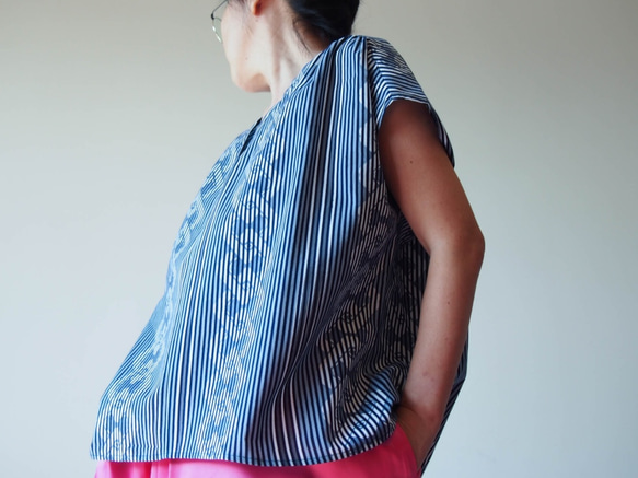 OKINAWA TOP  -upcycled from unused summer KIMONO 第2張的照片