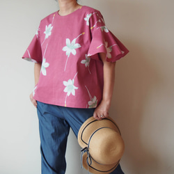 OKINAWA BLOUSE  -upcycled from unused summer KIMONO 第3張的照片